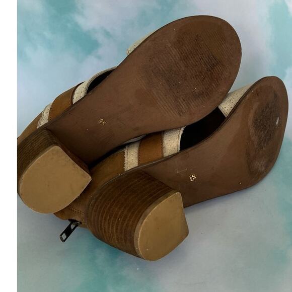 Roan Bed Stü Natali Peep Toe Booties - Size 9.5, Genuine Leather, 3" Heels - Picture 4 of 5